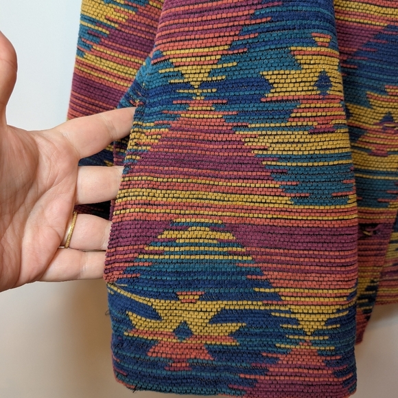 Vintage Alfred Dunner Women 14 Aztec Soft Button Down Blazer Jacket Multicolour - Picture 7 of 13